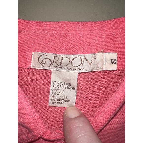 Gordon Of Philadelphia Women’s 4 Button Polo Size SM Pink - Picture 2 of 4